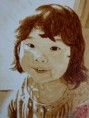 コーヒー画　姉・ほほ笑み